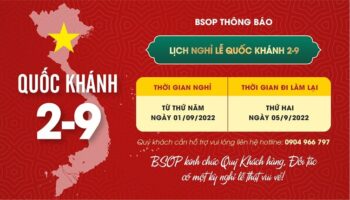BSOP THÔNG BÁO LỊCH NGHỈ LỄ QUỐC KHÁNH 2022